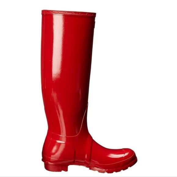 BNWT Hunter Original Tall Rain Boots in Military Red (size 5) - Picture 7 of 16